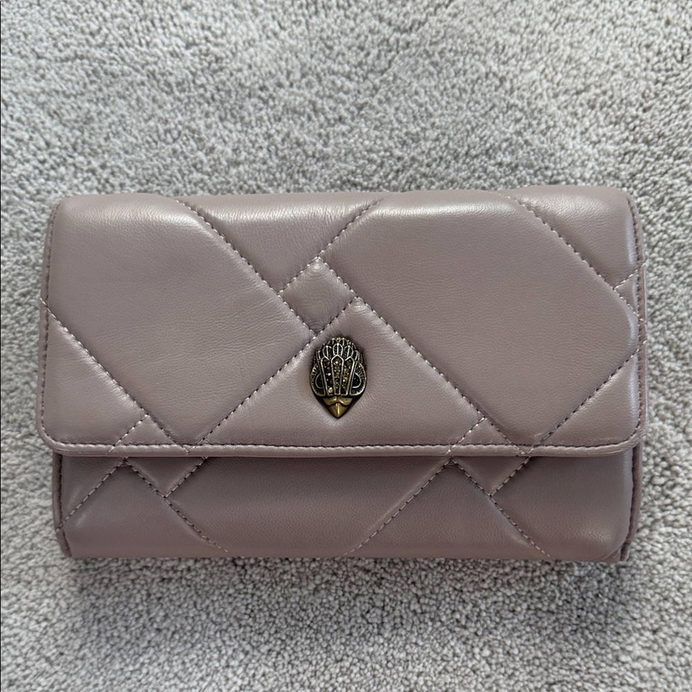 Kurt Geiger Quilted Dark Beige Clutch